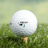 spelerbal met naam en nummer 1 golfballen (Insitu Shirt)