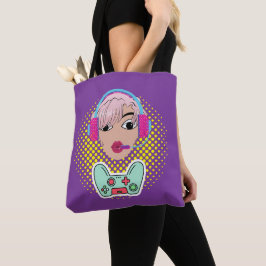 spelers bedieningselementen tote bag