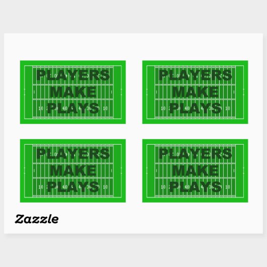 Spelers maken Plays Rechthoekige Sticker (Vel)