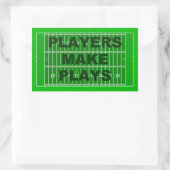 Spelers maken Plays Rechthoekige Sticker (Tas)