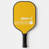 Spelers noemen drie strepen geel pickleball paddle (Voorkant)