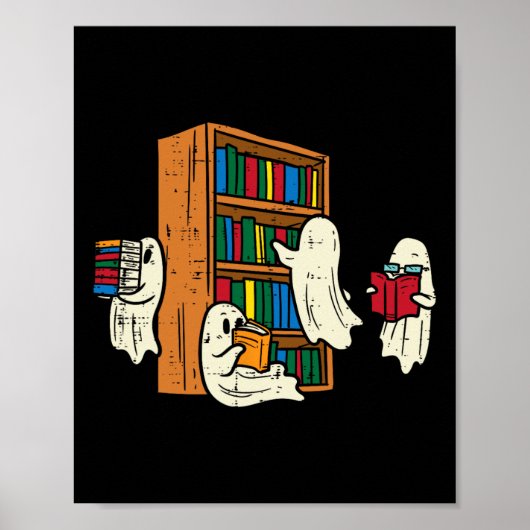 Spelers Reading Books leraar Halloween Librarian B Poster (Voorkant)
