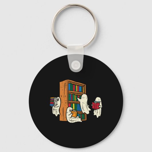 Spelers Reading Books leraar Halloween Librarian B Sleutelhanger (Voorkant)