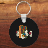 Spelers Reading Books leraar Halloween Librarian B Sleutelhanger (Voorkant)