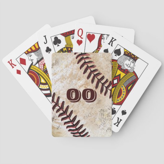 SPELERS RUGNUMMER op honkbal speelkaarten (Achterkant)