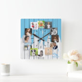 Spelhout voor fotocollage vierkante klok (Huis)