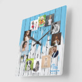 Spelhout voor fotocollage vierkante klok (Hoek)