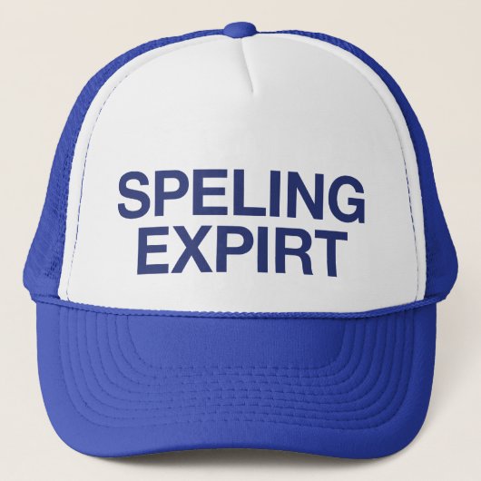 SPELING EXPIRT leuke slogan trucker hoed Trucker Pet (Voorkant)
