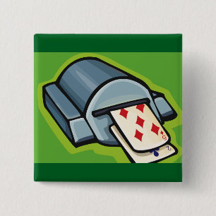 Spelkaart Dealer Machine Poker en Casino Vierkante Button 5,1 Cm