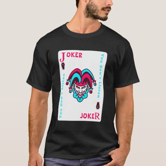 Spelkaart esthetisch jester t-shirt (Voorkant)