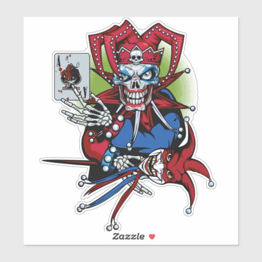 Spelkaart, oker sticker (Vel)