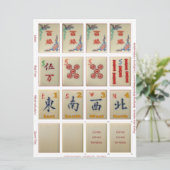 Spelkaarten (10) – voor Riichi Mahjong Kaart (Staand voorkant)