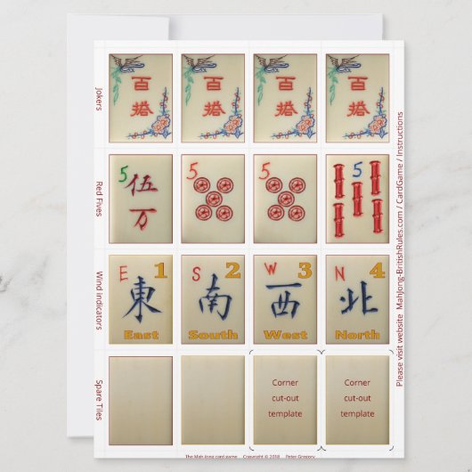 Spelkaarten (10) – voor Riichi Mahjong Kaart (Voorkant)