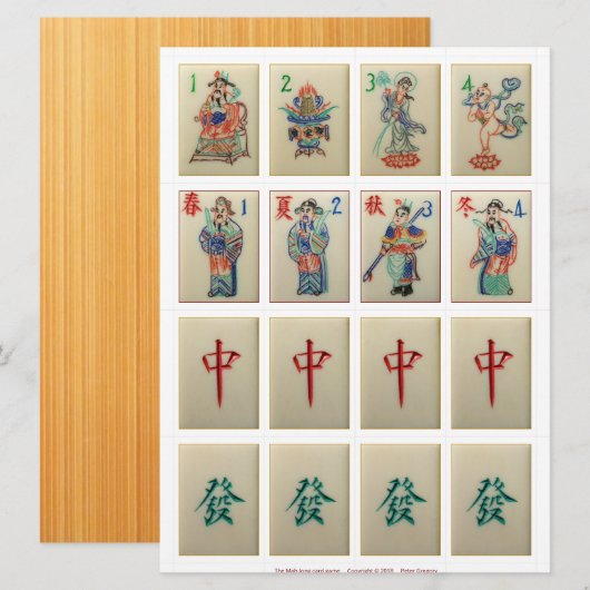 Spelkaarten (1) - Bloemen, Seizoenen, Draken Kaart (Voorkant / Achterkant)