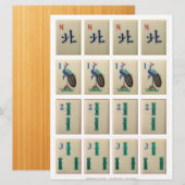 Spelkaarten (3) - North Wind, Bamboes 1-3 Kaart (Voorkant / Achterkant)