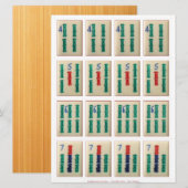 Spelkaarten (4) - Bamboes 4-7 Kaart (Voorkant / Achterkant)