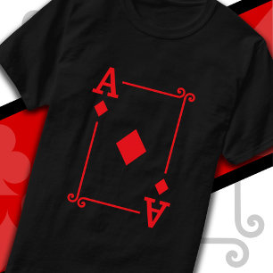 Spelkaarten Costume Ace Diamonds Kaart Ace Kaart T-shirt