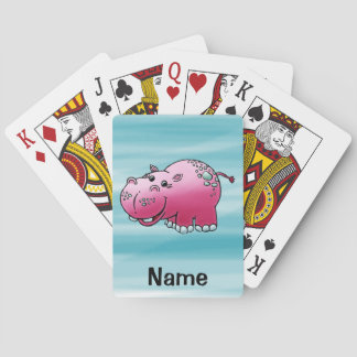 Spelkaarten, Cute Hippopotamus Cartoon Pokerkaarten