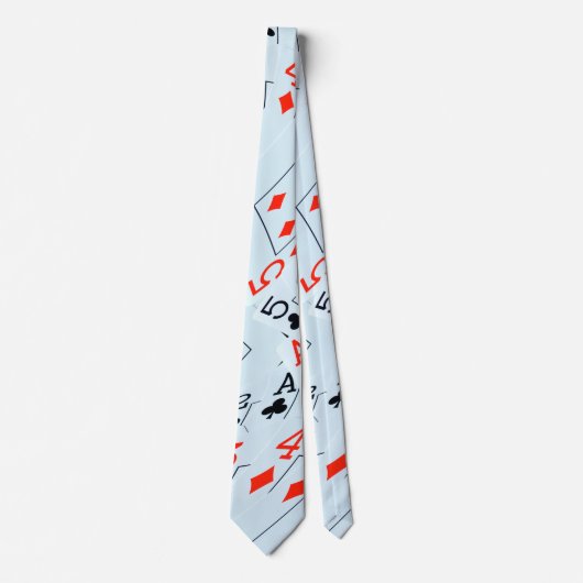 Spelkaarten, diamanten en golfplaten, Mannen zilve Stropdas (Voorkant)