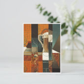 Spelkaarten en bier van Juan Gris Briefkaart (Staand voorkant)