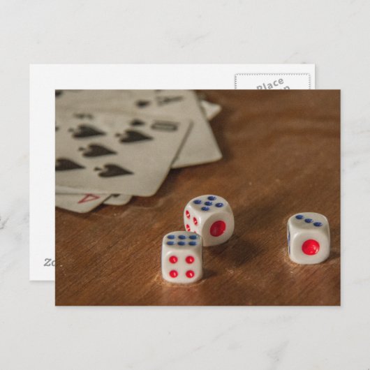 Spelkaarten en Briefkaart van ijs (Voorkant / Achterkant)