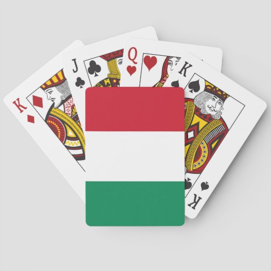 Spelkaarten met vlag van Hongarije Pokerkaarten (Achterkant)