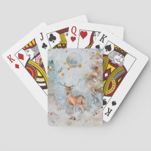 Spelkaarten met Winter Deer Pokerkaarten