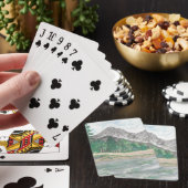 Spelkaarten voor bergen Waterverf Pokerkaarten (Insitu)