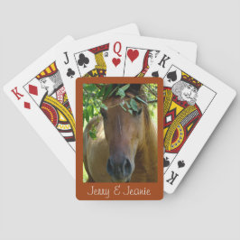Spelkaarten voor bruine paarden - personaliseren speelkaarten