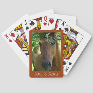 Spelkaarten voor bruine paarden - personaliseren speelkaarten