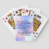 Spelkaarten voor de Waterverf van Serenity Prayer Pokerkaarten (Achterkant)