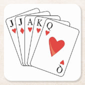Spelkaarten voor Euchre Kartonnen Onderzetters (Voorkant)
