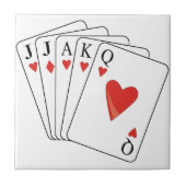 Spelkaarten voor Euchre Tegeltje (Voorkant)