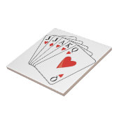 Spelkaarten voor Euchre Tegeltje (Zijkant)