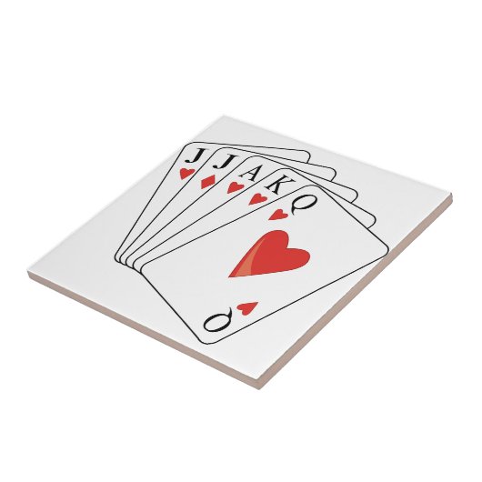 Spelkaarten voor Euchre Tegeltje (Zijkant)