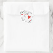 Spelkaarten voor Euchre Vierkante Sticker (Tas)