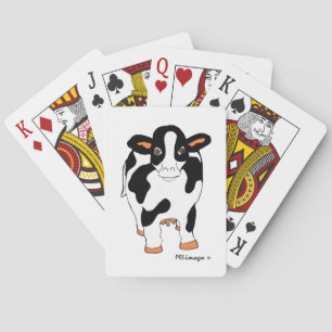 Spelkaarten voor zwarte en witte Koe Speelkaarten