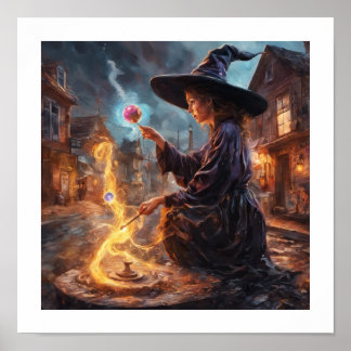 Spell Casting Witch Poster