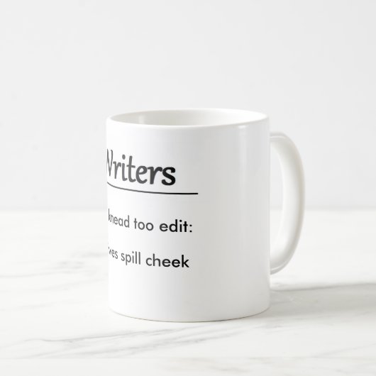 Spell Check Coffee-Mok Koffiemok (Voorkant rechts)