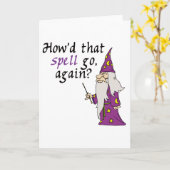 Spell Halloween van de Funny Wizard Kaart (Gele Bloem)