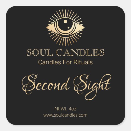 Spell Inention Candle Eye Labels (Voorkant)