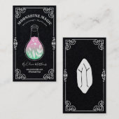 Spell Jar Black Witchcraft Visitekaartje (Voorkant / Achterkant)