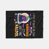 Spell Just Kidding Haldol Halloween Nurse Rn Icu  Fleece Deken (Voorkant (Horizontaal))