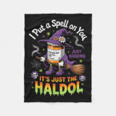 Spell Just Kidding Haldol Halloween Nurse Rn Icu  Fleece Deken (Voorkant)