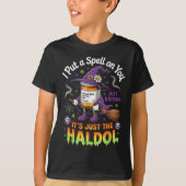 Spell Just Kidding Haldol Halloween Nurse Rn Icu  T-shirt (Voorkant)