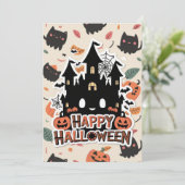 Spell Magisch Gelukkig Halloween Feestdagenkaart (Staand voorkant)