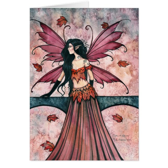Spell of Autumn Fairy Kaart beroemd gemaakt door M (Voorkant)