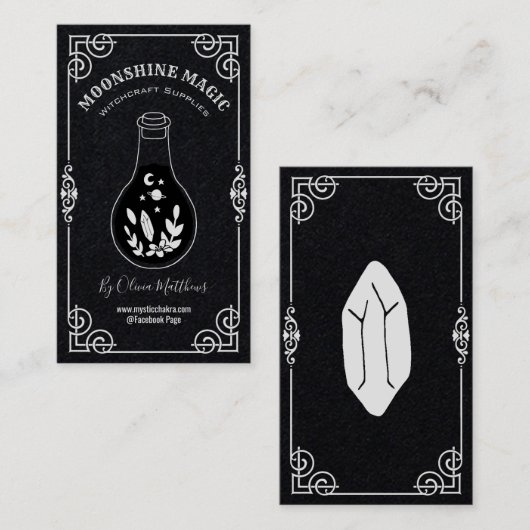 Spell Potion Black Witchcraft Visitekaartje (Voorkant / Achterkant)