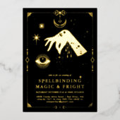 Spellbinding occult Magisch | Elegant Halloween Folie Uitnodiging (Voorkant)