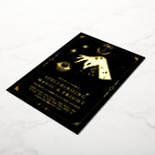 Spellbinding occult Magisch | Elegant Halloween Folie Uitnodiging (Gedraaid)